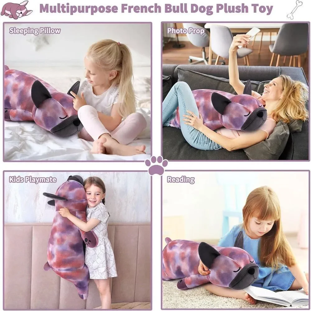 30'' Auspicious Beginning Giant Leopard Pattern French Bulldog Plush
